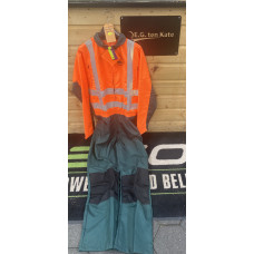 Snipperoverall  oranje/groen maat 52