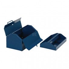 GEREEDSCHAPSKIST 204X355X180MM, DAKMODEL 2-DELIG, METAAL, BLAUW, WESMA