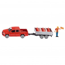 SIKU PICK-UP MET KIEPAANHANGER + ACCESSOIRES