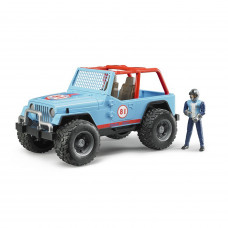 JEEP CROSS COUNTRY RACER BLAUW MET CHAUFFEUR 1:16 JEEP CROSS COUNTRY RACER BLAUW MET CHAUFFEUR 1:16