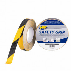 ANTI-SLIP TAPE, GEEL/ZWART 25MM X 5M