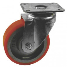 ZWENKWIEL POLYURETHAAN: Ø150X40MM, FLENSPLAAT: 140X110MM BELASTING: 400KG, RO-CARR