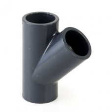VDL T-STUK 45°, TYPE A, PVC-U, 3X INW. LIJM, 10 BAR, 63 MM VDL T-STUK 45°, TYPE A, PVC-U, 3X INW. LIJM, 10 BAR, 63 MM