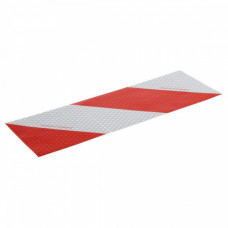STICKER 141X423MM ROOD/WIT RECHTS