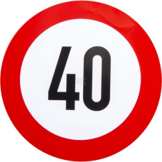 AANDUIDINGSBORD STICKER 40 KM/H