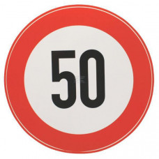 AANDUIDINGSBORD STICKER 50 KM/H
