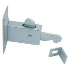 DEURVASTZETTER MET MUURPLAAT, GEPERST, VERZINKT, 120X67X7 MM