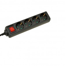 TAFELCONTACTDOOS 4V + RA 1,5 METER 3X1.0MM² ZWART + SCHAKELAAR TAFELCONTACTDOOS 4V + RA 1,5 METER 3X1.0MM² ZWART + SCHAKELAAR