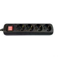 TAFELCONTACTDOOS 4V + RA 3 METER 3X1.0MM² ZWART + SCHAKELAAR TAFELCONTACTDOOS 4V + RA 3 METER 3X1.0MM² ZWART + SCHAKELAAR