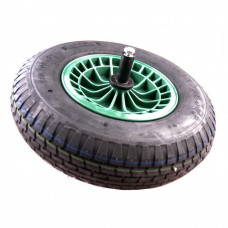 WIEL 4.80/4.00X8, 4PLY BAND, KUNSTSTOF VELG GROEN, AS 20CM