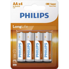 PHILIPS LONGLIFE BATTERIJ AA BLISTER(4) PHILIPS LONGLIFE BATTERIJ AA BLISTER(4)