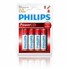 PHILIPS POWERALKALINE 4 X AA 1.5V PHILIPS POWERALKALINE 4 X AA 1.5V