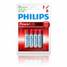 PHILIPS POWERALKALINE 4 X AAA 1.5V PHILIPS POWERALKALINE 4 X AAA 1.5V