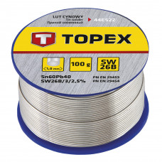 SOLDEERTIN 1,0MM SN60%, 100GR, SW26B, MET HARSKERN SOLDEERTIN 1,0MM SN60%, 100GR, SW26B, MET HARSKERN