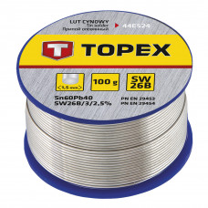 SOLDEERTIN 1,5MM SN60%, 100GR, SW26B, MET HARSKERN SOLDEERTIN 1,5MM SN60%, 100GR, SW26B, MET HARSKERN