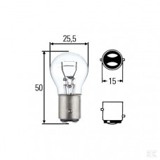 GLOEILAMP 12 V P21 5 W 21/5W BAY15D