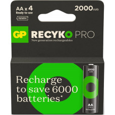 GP OPLAADBAAR RECYKO+ PRO 4 X AA 2000MAH 1.2V GP OPLAADBAAR RECYKO+ PRO 4 X AA 2000MAH 1.2V