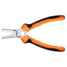 KRIMPTANG 140MM 1,5-6,0MM 1,5-6,0MM2, CORBON STAAL. 2 COMPONENTEN HANDVAT GEMAAKT VAN PVC ANTISLIP