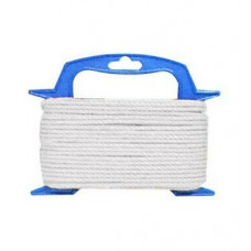 NYLON TOUW WIT, GEVLOCHTEN, 5MM, 20M. NYLON TOUW WIT, GEVLOCHTEN, 5MM, 20M.