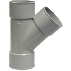 T-STUK 45° PVC-U 100 MM LIJMMOF GRIJS KOMO T-STUK 45° PVC-U 100 MM LIJMMOF GRIJS KOMO