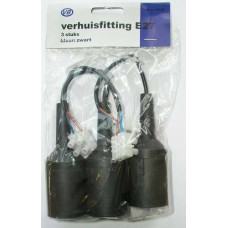 VERHUISFITTING 3X E27 ZWART MAX. 40W