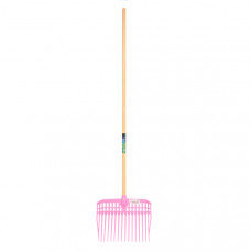 VIJGENVORK KUNSTSTOF -MM- -ROZE, HOUTEN STEEL 140CM