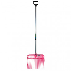 VIJGENVORK KUNSTSTOF -MM- -ROZE-, MET ALUMINIUM D-STEEL