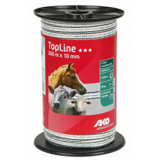 AKO TOPLINE SCHRIKLINT WIT/ZWART 1CM - 200M AKO TOPLINE SCHRIKLINT WIT/ZWART 1CM - 200M
