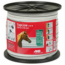 AKO TOPLINE SCHRIKLINT WIT/ZWART 4CM-200M AKO TOPLINE SCHRIKLINT WIT/ZWART 4CM-200M