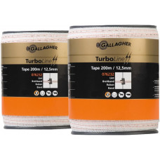 GALLAGHER DUOPACK TURBOLINE LINT 12,5MM WIT 2X200M GALLAGHER DUOPACK TURBOLINE LINT 12,5MM WIT 2X200M