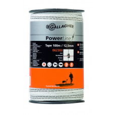 GALLAGHER POWERLINE LINT 12,5MM WIT 100M GALLAGHER POWERLINE LINT 12,5MM WIT 100M