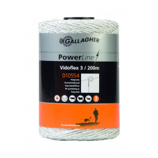 GALLAGHER VIDOFLEX 3 POWERLINE WIT 200M GALLAGHER VIDOFLEX 3 POWERLINE WIT 200M