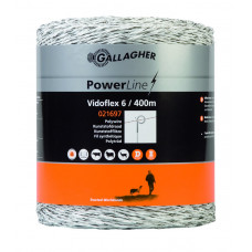 GALLAGHER VIDOFLEX 6 POWERLINE WIT 400M GALLAGHER VIDOFLEX 6 POWERLINE WIT 400M