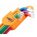 INBUSSET 1,5-10MM, GEKLEURD DIN 911, ISO 2936,SNCM-V STAAL, TUV M+T