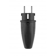 RUBBEREN STEKKER + RA IP44 ZWART RUBBEREN STEKKER + RA IP44 ZWART