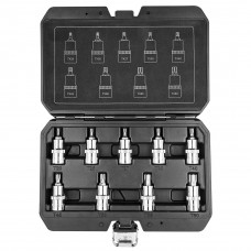TORXDOPSET 9 DLG, 55MM, 1/2 AANSLUITING S2 STAAL, TUV M+T TORXDOPSET 9 DLG, 55MM, 1/2 AANSLUITING S2 STAAL, TUV M+T
