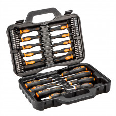 SCHROEVENDRAAIERSET 58 DELIG IN KOFFER MAGNETISCH, S2 STAAL STAAL, PRO GRIP, TUV M+T, HOGE HRC WAARDE, OLIE BESTENDIG SCHROEVENDRAAIERSET 58 DELIG IN KOFFER MAGNETISCH, S2 STAAL STAAL, PRO GRIP, TUV M+T, HOGE HRC WAARDE, OLIE BESTENDIG