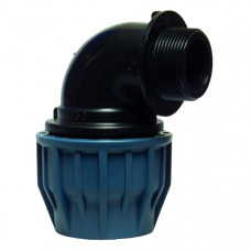 KNIE PE 90° + BUITENDRAAD 20MM X 1/2" KNIE PE 90° + BUITENDRAAD 20MM X 1/2"