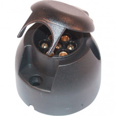 STEKKERDOOS, 7-POLIG, 12/24V, ISO 1724, VLAKSTEKKER, HELLA STEKKERDOOS, 7-POLIG, 12/24V, ISO 1724, VLAKSTEKKER, HELLA