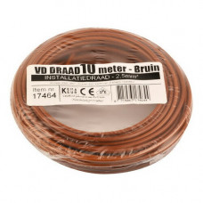 VD-DRAAD 2,5 MM² BRUIN 10 METER