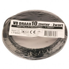 VD-DRAAD 1,5 MM² ZWART 10 METER