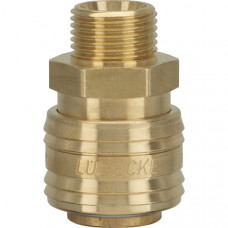 SNELKOPPELING, EURO, DN7.2, 1/2" BUITENDRAAD, BSP, MESSING, LUDECKE SNELKOPPELING, EURO, DN7.2, 1/2" BUITENDRAAD, BSP, MESSING, LUDECKE