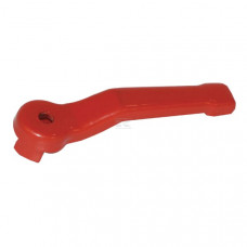 HENDEL VOOR KOGELKRAAN, 3/4", STAAL, ROOD, 97,5MM, 8X6MM MONTAGEGAT