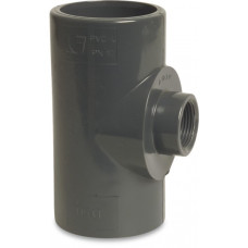 PROFEC T-STUK 90° PVC-U 32 MM X 3/4" X 32 MM LIJMMOF X BINNENDRAAD X LIJMMOF 10BAR GRIJS PROFEC T-STUK 90° PVC-U 32 MM X 3/4" X 32 MM LIJMMOF X BINNENDRAAD X LIJMMOF 10BAR GRIJS