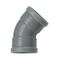 WAVIN WAFIX BOCHT 45°, PVC, 2X MANCHET, SN4, 125 MM WAVIN WAFIX BOCHT 45°, PVC, 2X MANCHET, SN4, 125 MM