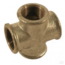 KRUISSTUK, 1/2" BINNENDRAAD, 4-WEG, VERZINKT, GIETIJZER, KRAMP KRUISSTUK, 1/2" BINNENDRAAD, 4-WEG, VERZINKT, GIETIJZER, KRAMP