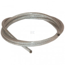 STAALKABEL, GEPLASTIFICEERD, PVC, 2/3MM, 6X7+FE, TRANSPARANT STAALKABEL, GEPLASTIFICEERD, PVC, 2/3MM, 6X7+FE, TRANSPARANT