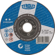 TYROLIT DOORSLIJPSCHIJF METAAL WH ST 41X 125X2,5X22,2MM TYROLIT DOORSLIJPSCHIJF METAAL WH ST 41X 125X2,5X22,2MM