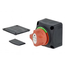 HOOFDSCHAKELAAR VIERKANT, ZWART, M10, 12/24V, 300A/1.000A (5 SEC.), IP54 HOOFDSCHAKELAAR VIERKANT, ZWART, M10, 12/24V, 300A/1.000A (5 SEC.), IP54