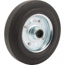 LOOPWIEL, MASSIEF RUBBER, STAALPLAAT, 200X50MM, ASGAT 20MM, NAAF 58MM, TENTE